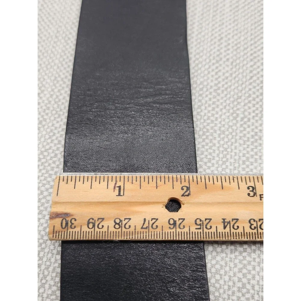 Banana Republic Medium Belt Black Italian Leather Wide Made In Italy